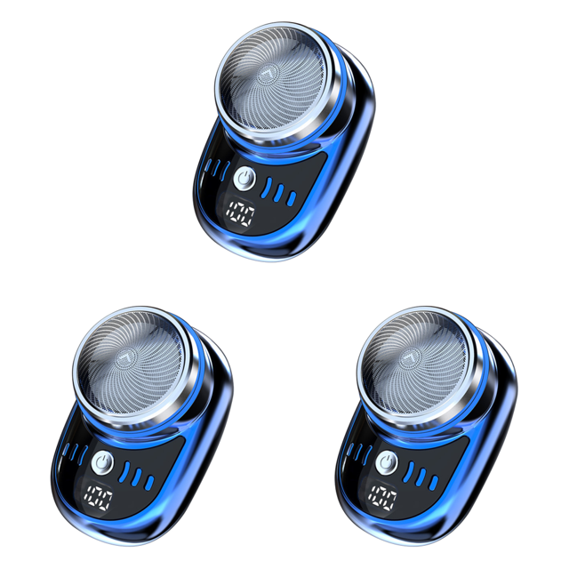 Mini Afeitadora Eléctrica para Hombre Recortadora Inalámbrica Sin Dolor Tamaño Bolsillo () Azul