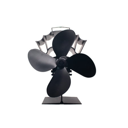 

FTjfrsbc 4-Blade Automatic Heat Powered Stove Fan Energy-Saving Wood Fireplace Fans