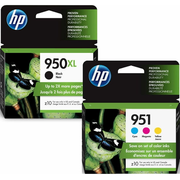 HP 950XL/951 Ink Cartridges, Assorted Colors, 4-Pack Walmart.com