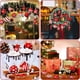 thumbnail image 5 of Set de adornos navideños de madera de 12 piezas - Decoraciones colgantes de madera natural para árbol, pared, ventana - muñeco de nieve, reno y árbol, 5 of 6
