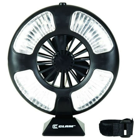 - Clam Corporation 8429 Portable Outdoor Attachable Fan/LED Light Combo, Large