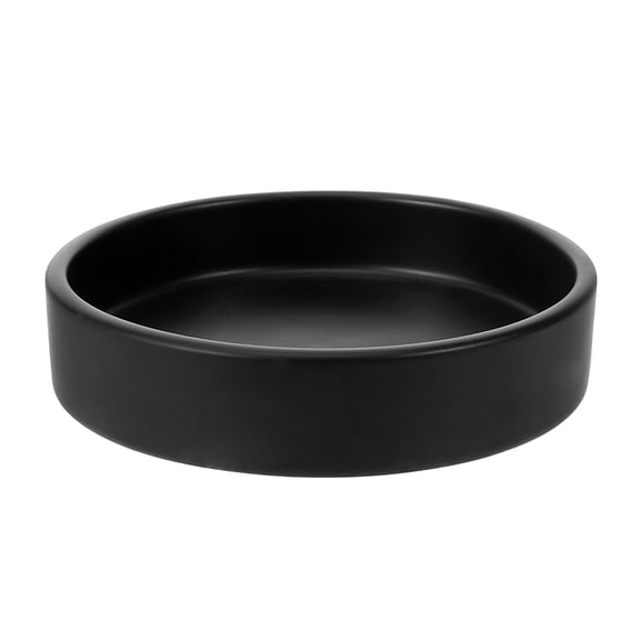 VERDANVERSE Ceramic Plant Saucer Tray for Flower Pots Indoor Outdoor Black