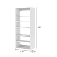 thumbnail image 6 of ModMakers Sturdy Divided Closet Shelf Organizer, White, 6 of 7