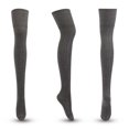 thumbnail image 2 of qolati Women Long Thigh High Socks Cotton Knit Warm Thick Tall Boot Stockings Leg Warmers Thin Tights Stockings, 2 of 2
