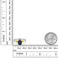 thumbnail image 6 of Gem Stone King 14K White Gold Blue Sapphire and Yellow Sapphire Engagement Ring for Women | 2.07 Cttw | Oval 8X6MM | Gemstone September Birthstone | Size 8, 6 of 6