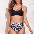 thumbnail image 4 of DPTALR Bikini Femme Poitrine Plissée Maillot de Bain Deux Pièces Imprimé Ensemble de Plage, 4 of 8