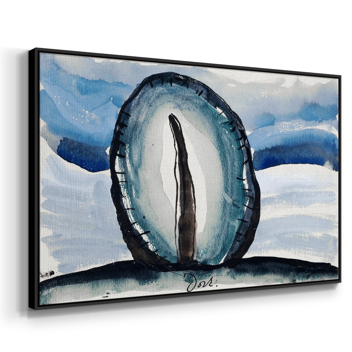 Vintage Landscape-CCXCVIII By Wexford Home Framed in Black Wood Gallery Wrapped Canvas 25 in. x 37 in.