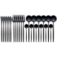 thumbnail image 1 of 24pcs Stainless Steel Cutlery Set Elegant Mirror Polished Tableware For Wedding Thanksgiving, 1 of 3