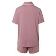 thumbnail image 6 of Kureaily Womens Pajamas Set Short Sleeve Sleepwear Button Down Nightwear Shorts Soft Home Wear Sets Soft Lounge Sets, 6 of 6