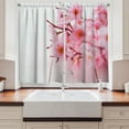 thumbnail image 2 of Ambesonne Floral Kitchen Curtains, Cherry Blossom Petals, 55"x39", Pale Pink White, 2 of 3
