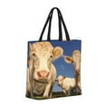 thumbnail image 2 of Vsdgher Cows Cattles print Tote Bag for Women Shoulder Bag with Zipper Large Shoulder Bag Handle Handbag Portable Washable for Travel, Work, 2 of 8