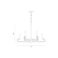 thumbnail image 4 of Designers Fountain Summit 6 Light Matte Black Chandelier, D269C-6CH-MB, 4 of 4