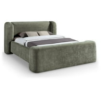 Meridina Furniture Modena Green Chenille Fabric Upholstered King Bed