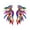 Multicolor, variant on HUANLEDASH 1 Pair Feather Studded Wings Shape Ear Studs Personalized Colorful Glass Women Stud Earrings Fashion Jewelry Gift