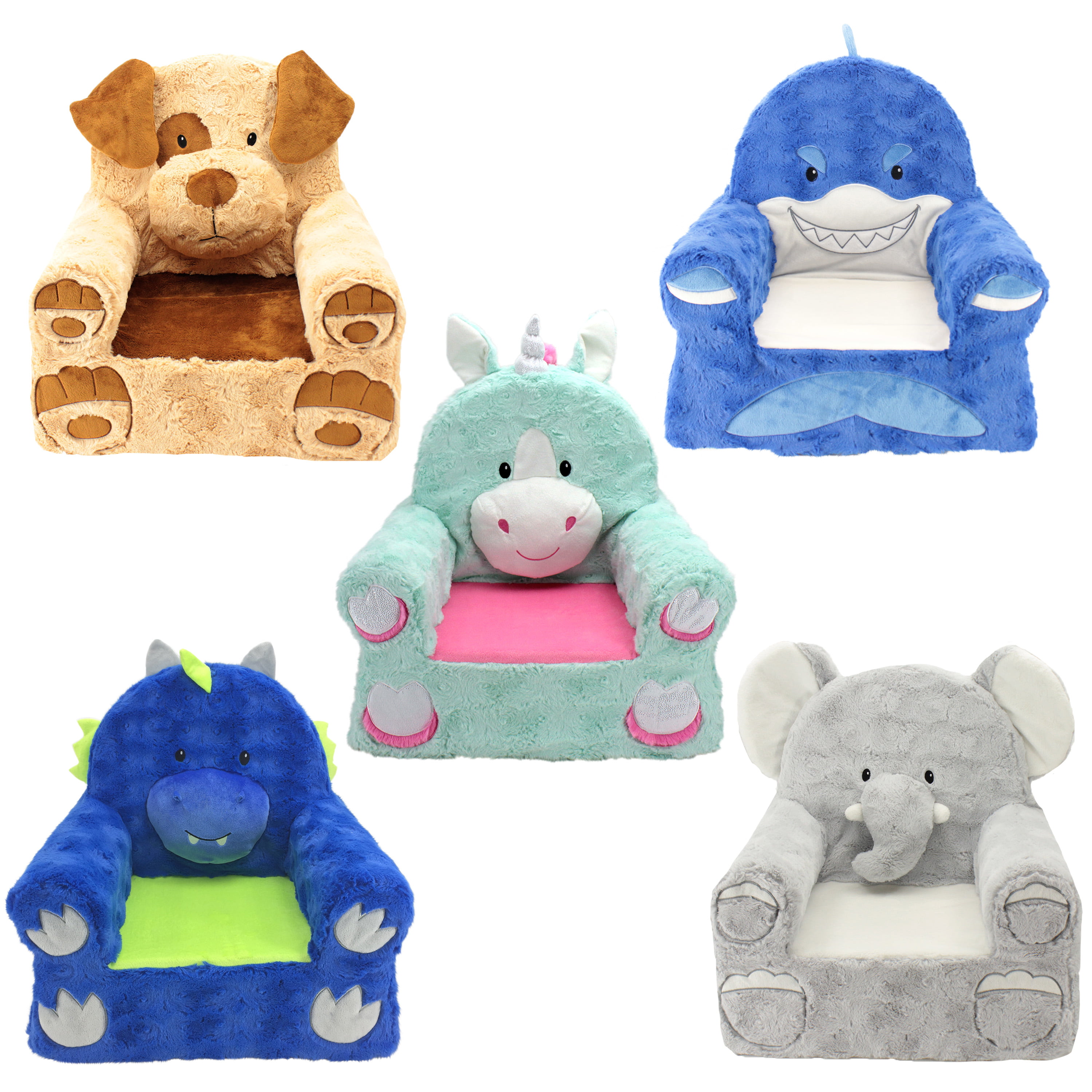 Elephant Childrens Chair Toddler Children Seat Washable Removable Cover Armchair 