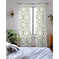 thumbnail image 3 of Sage Green White Geometric Sheer Curtains 84 Inch Length 2 Panels Set for Living Room/Bedroom, Modern Abstract Art Kitchen Curtains Grommet Semi-Sheer Curtains Drapes Window Treatments 42"x84"x2, 3 of 7