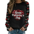 thumbnail image 2 of Bjutir Valentines Day Women Tops Women Printing Casual Pullover Sweatshirts Long Sleeve Sweatshirts, 2 of 6