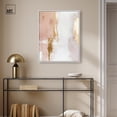 thumbnail image 3 of Golden Glow on Pink Canvas Abstract Earth Tone by Art Remedy, White Frame, 24 x 30, 3 of 7