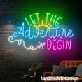 thumbnail image 2 of Handmadetneonsign Let The Adventure Begin Neon Sign, Traveling Mode Led Light, Airplane Wall Art Decor 69203, 2 of 5