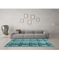 thumbnail image 3 of Ahgly Company Indoor Square Abstract Light Blue Modern Area Rugs, 5' Square, 3 of 4