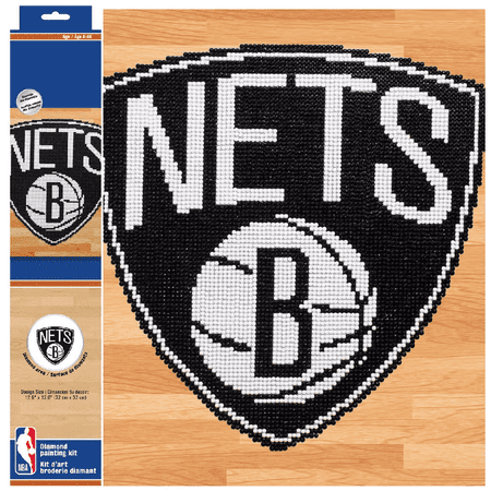 Diamond Dotz NBA Brooklyn Nets Basketball Diamond Painting Kits for Adults – Diamond Art Kits a Relaxing Creative Craft Kit with Dotz Gems 12.6 x12.6