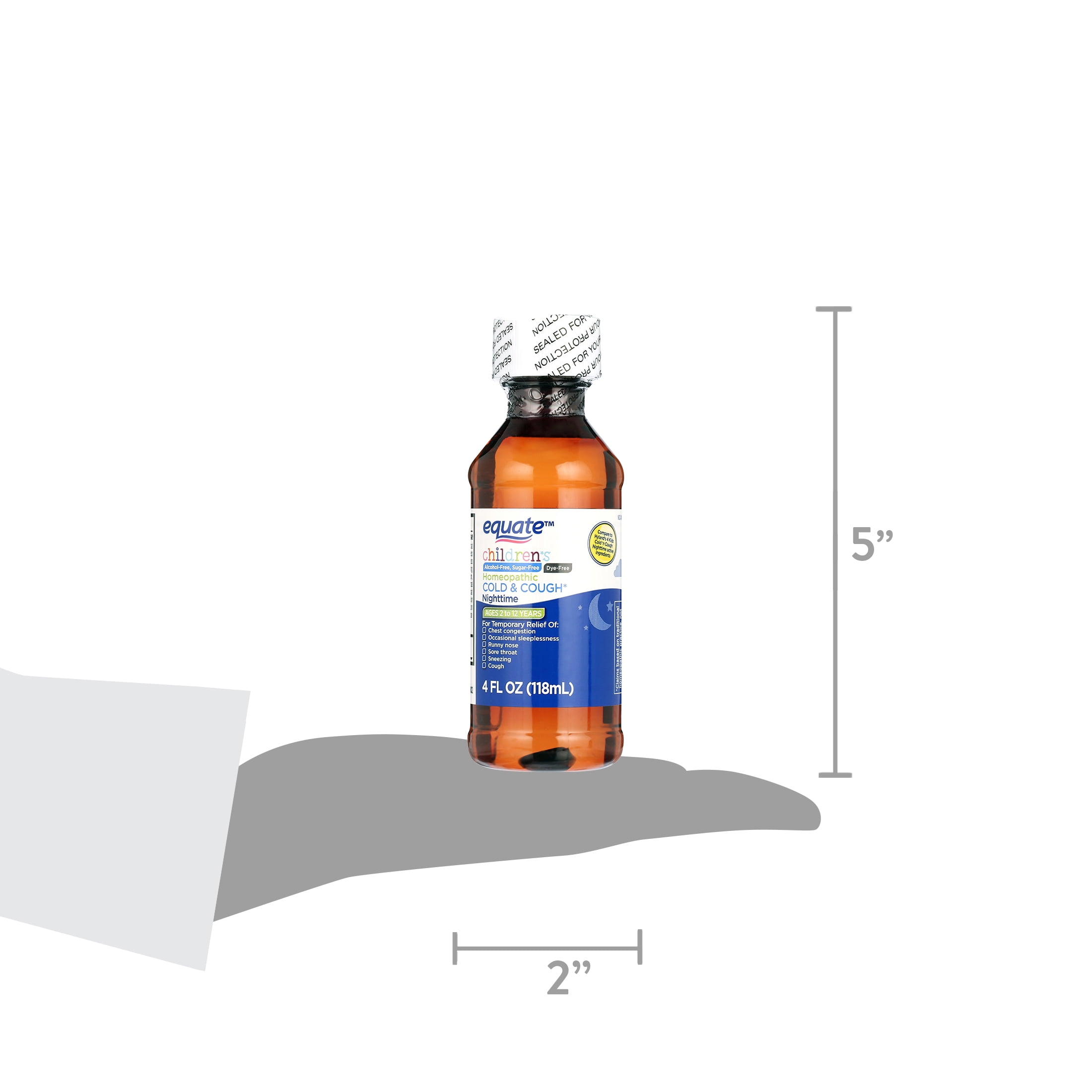 Equate Children's Homeopathic Daytime and Nighttime Cold and Cough Liquid Value Pack, 8 fl oz, 2 Pack