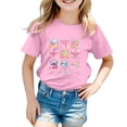 thumbnail image 3 of iTNHFP Hauts d'Été pour Adolescentes Garçon et Fille Mode Décontractée Imprimé Col Rond T-Shirt Manches Courtes Ample 11690, 3 of 3
