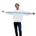 thumbnail image 6 of Couples Matching Outfits I Love You This Much Sweatshirt Oversized Crew Neck Tops Valentine's Couple Sweatshirts with Letter Print His and Her Pullover, 6 of 8