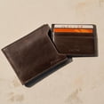 thumbnail image 5 of Monedero Fossil Derrick de piel, plegable, 2 en 1, 2 en 1, para hombre, marrón, 5 of 5