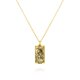 thumbnail image 1 of Collar de Tarot JeenMata Muerte Colgante Personalizado Unisex Baño de Oro Amarillo, 1 of 5