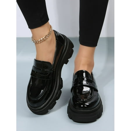 

Minimalist Slip-On Flatform Loafers Women‘s Footwear