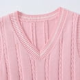 thumbnail image 5 of mgoYE Girls Boys Sweater Vest Cotton Kids Uniform Vest V-Neck Sleeveless Knit Pullover for Boy Girls Toddler(Pink,5-6 Years), 5 of 8