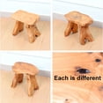 thumbnail image 3 of Organizedlife Solid Cedar Wood Coffee Table with 2 Handcrafted Root Stools, 27.6” Rustic Tea Table Set, Fully Assembled, 3 of 9