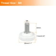 thumbnail image 2 of Furniture Leveling Feet, 20 Pack 28 x M8 x 20mm - Male Thread Knurled Knobs, Furniture Adjustable Leveler (White), 2 of 5