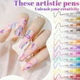 thumbnail image 5 of 12 Colors Nail Art Pens, Upgraded Nail Art Markers for Art Design Acrylic Paint Marker,3d Polish Pencil for Gel Nails,quick Drying Waterproof Diy Pen for Home Nail Salon, 5 of 6
