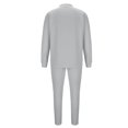 thumbnail image 3 of 2024 End-of-year Clearance! Men's Waffle Tracksuits 2 Piece Activewear Full Zip Warm Tracksuit Sports Set Casual Long Sleeve Lapel Jackets with Sweatpants Jogging Sweatsuits - Gray, 3 of 4