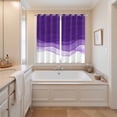 thumbnail image 3 of Purple Waves Kitchen Curtains 84 Inch Length, Ombre Abstract Art Gradient Modern Grommet Top Bedroom Living Room Curtains, Light Filtering Cafe Curtain Drapes 2 Panels Set 104''x84'', 3 of 9