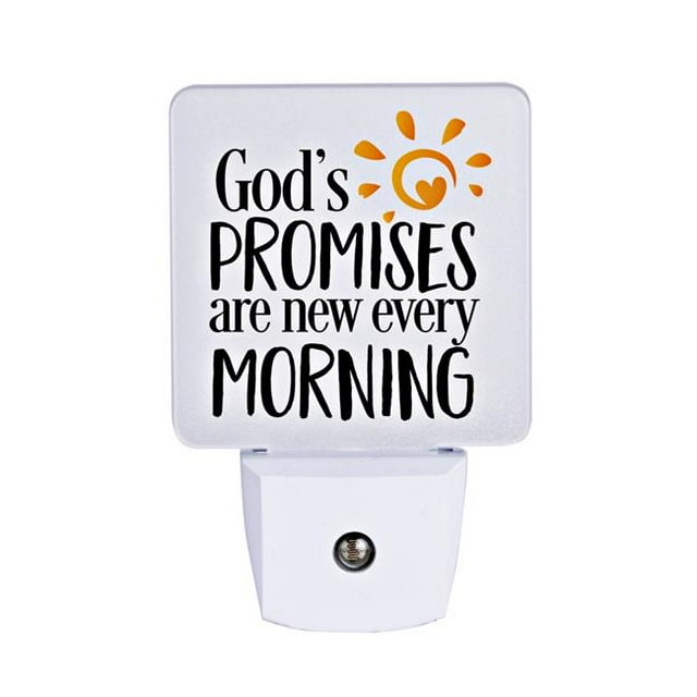 Dexsa 2139 4.5 x 3 in. Night Light, Gods Promises Are New Let Your Light Shine