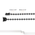 thumbnail image 3 of Uxcell 12" 24" 36" Long Beaded Link with Connectors and Pendant Pull Chain Extension Black 1 Set, 3 of 5