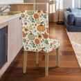 thumbnail image 6 of Vintage Pumpkin Thanksgiving Chair Covers Set of 4 Soft Spandex Removable Fall Chair Covers for Dining Chairs Stretchable Polyester Washable Parsons Chairs Slipcover for Restaurant Banquet, 6 of 7