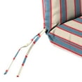 thumbnail image 6 of Jordan Manufacturing 45" x 22" Sanders Ravine Multicolor Stripe Rectangular Outdoor Chair Cushion with Ties and Hanger Loop, 6 of 11