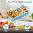 thumbnail image 3 of Light Blue Silicone Freezer Tray 2-Pack 1-Cup/125ml/250ml Portion Meal Prep & Food Storage, 3 of 7
