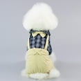 thumbnail image 6 of Pet Clothes Dog Shirts Striped Overall Jumpsuit with Khaki Bowtie Casual Daily Outfit for Puppy Cat (Khaki) - L, 6 of 6