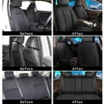 thumbnail image 4 of DIKSOAKR Full Set Car Seat Covers Fit fo Toyota Camry 2002-2025 Faux Leather Seat Cover 2 Rows 5 Seats Seat Cushion Waterproof Protector (BLACK), 4 of 7