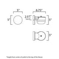 thumbnail image 5 of 51115FTBK Maxim Lighting Michelle - 5 Inch 8W 1 LED Outdoor Wall Mount with Photocell, 5 of 5