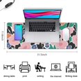 thumbnail image 5 of Long Mouse Pads for Desk,Pioneer Flower Floral Print Pattern Desk Mats on Top Of Desks, Desk Mouse Pad Extra Large with 3mm Non-Slip Base and Stitched Edge for Gaming,Office,Work,Home 31.5"x11.8", 5 of 6