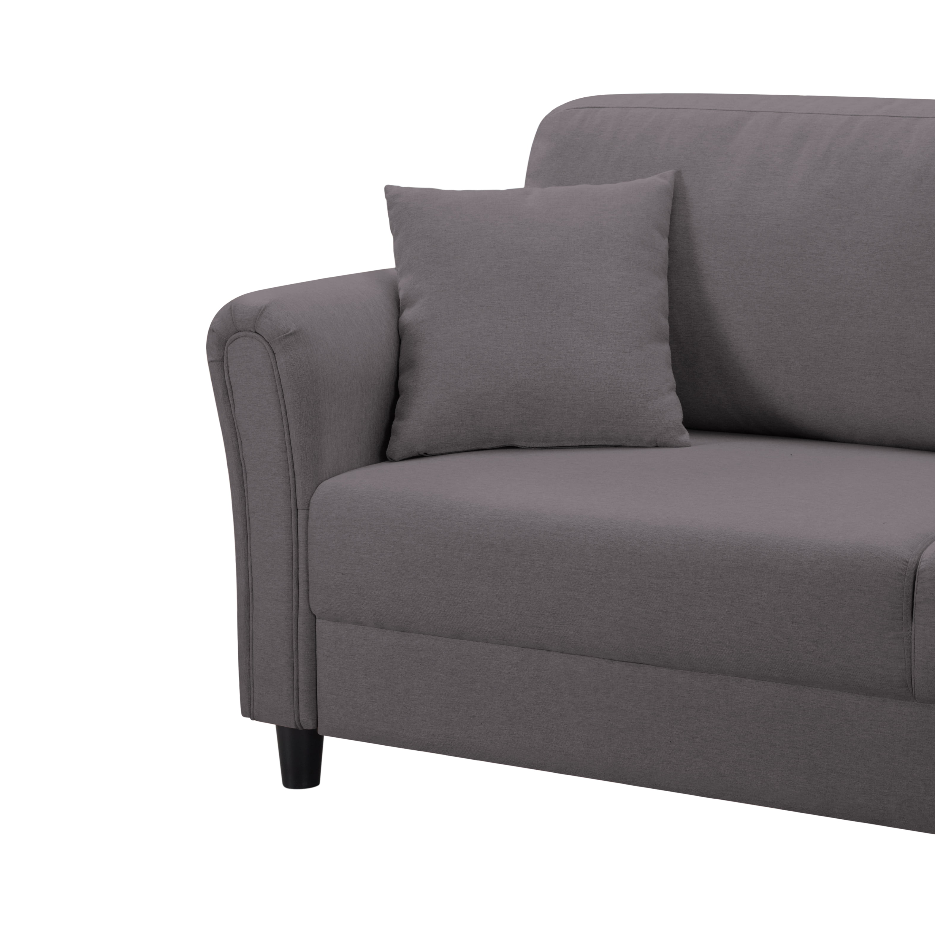 BSHTI 81.5 inch European Style Modern Sofa Couch,Minimalism Couches Sofa for Livingroom(Dark Gray)