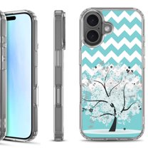 For iPhone 17 Shockproof Protective Phone Case, by OneToughShield - Chevron/Tree
