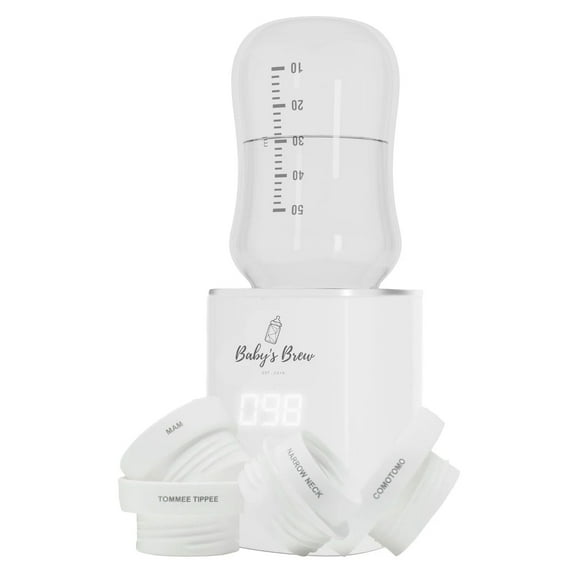 Baby's Brew Baby Shower Sets Portable Bottle Warmer Adapter Pro Milk Warmers for Breast Milk, White