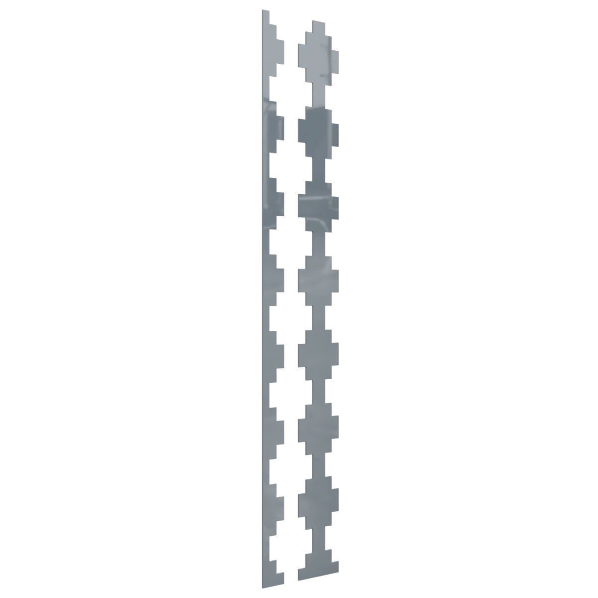 Ekena Millwork 47"H x 1/8"T Gypsum Adjustable Acrylic Decorative Slat Wall Panel Kit, Dark Grey (contains 14 Slats + 1 Straight Edge Starter Slat)